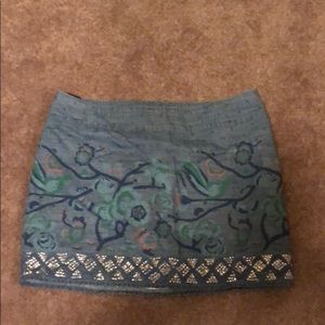 ✨ Hollister Flower Sparkle Denim Skirt